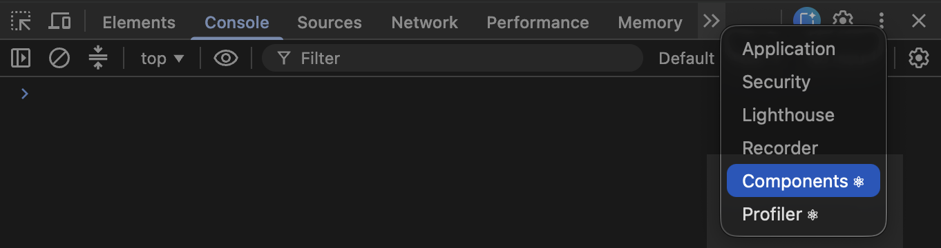 components tab